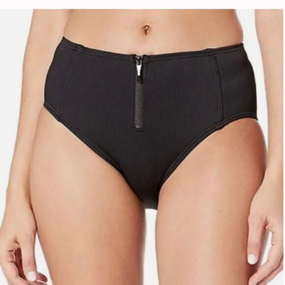 NWT- Kate Spade NY Black Marco Island Bikini Swimsuit Bottoms - Size Small - Picture 1 of 9